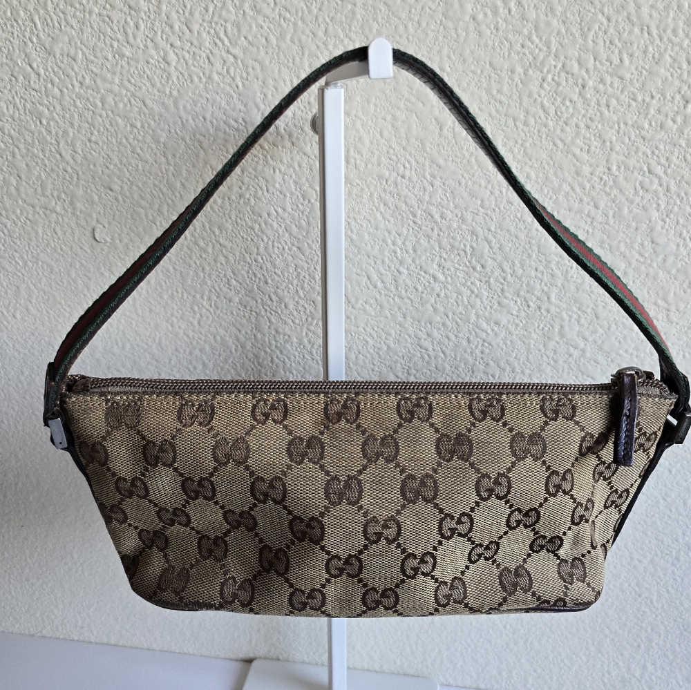 Gucci GG Canvas Boat Bag Brown - Picture 3 of 16